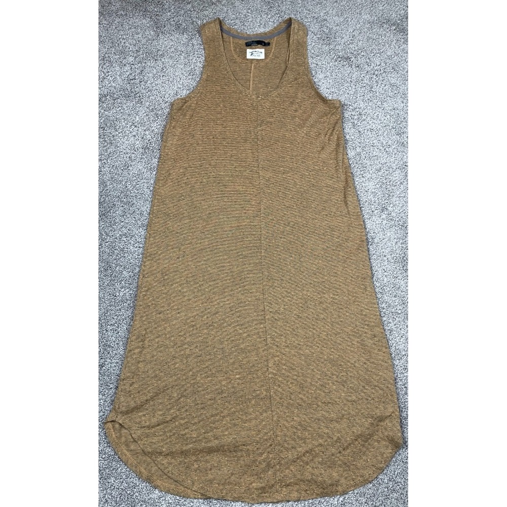 Prana Dress Womens Small Brown Tank Striped Classic Beach Boho Midi Sustainable